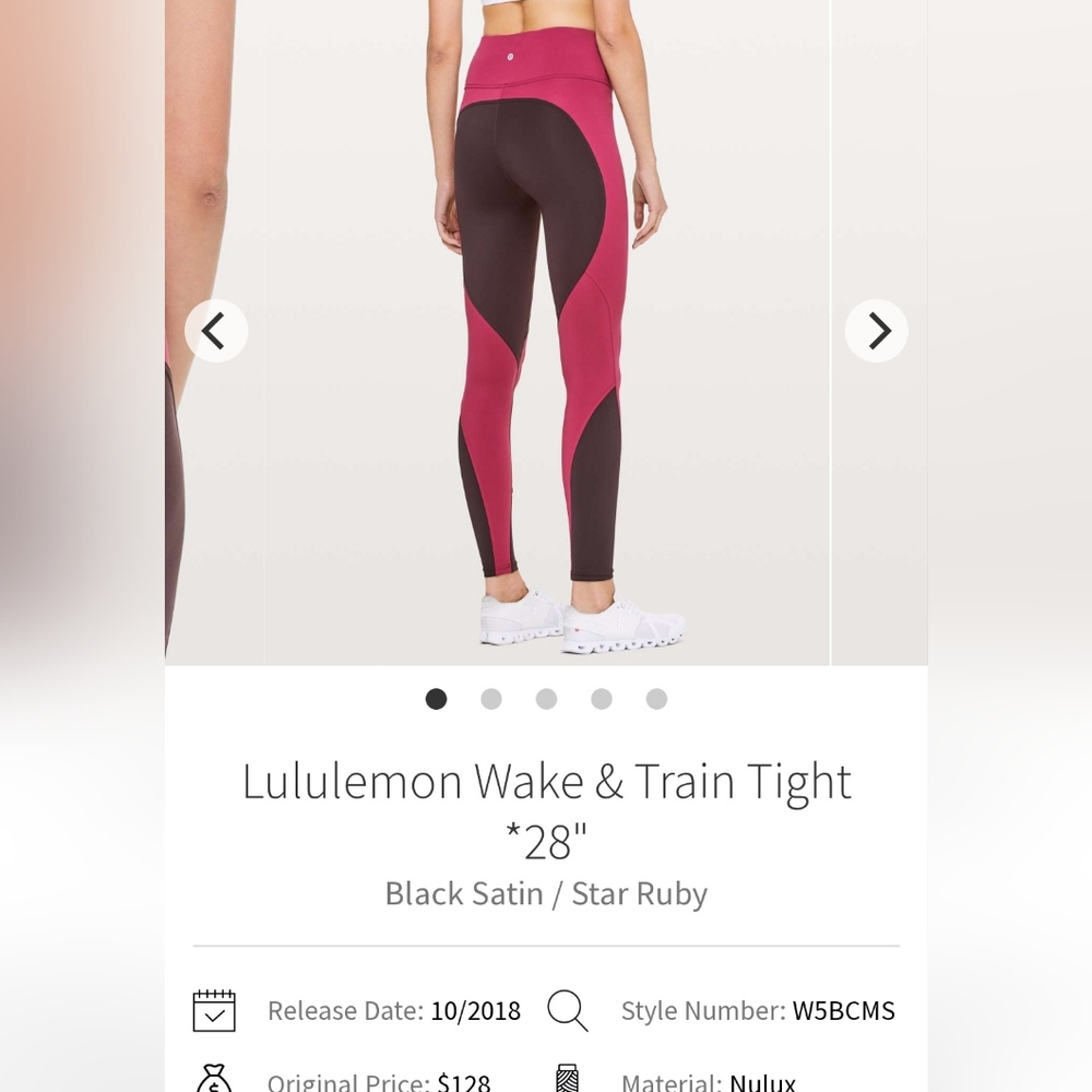 Lululemon Wake & Train Tight *28" SIZE 4 EXCELLENT CONDITION
